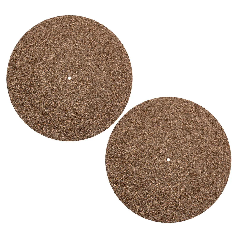 

2 Pcs 12 Inch Black Cork Vinyl Record Mats Turntable Disc Pads Anti Static Protection DJ Equipment Accessories