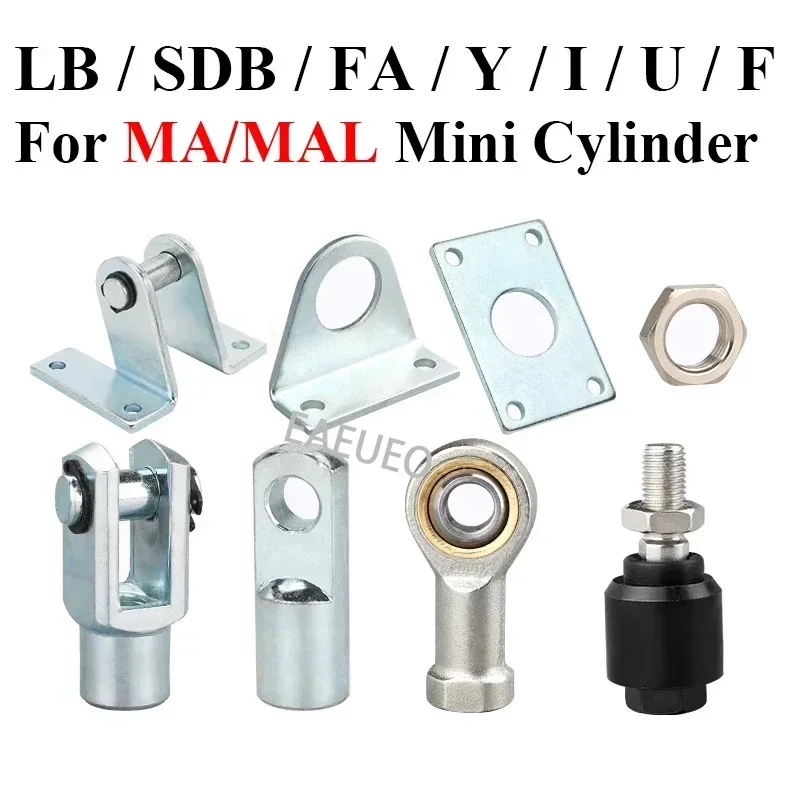 

LB/SDB/Y/I/FA/F/U Joint Fitting Mounting Bracket For MA MAL16 20 25 32 40mm Mini Cylinder Accessories