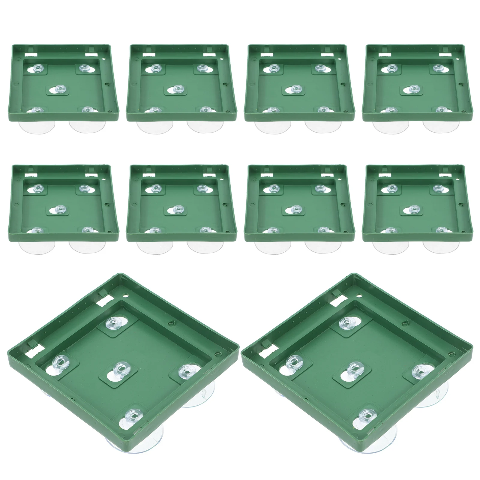 

10pcs Four Claw Suction Cup Square Flower Holder Plastic Cages Floral Arrangement Mud Supplies Wedding Car Decor