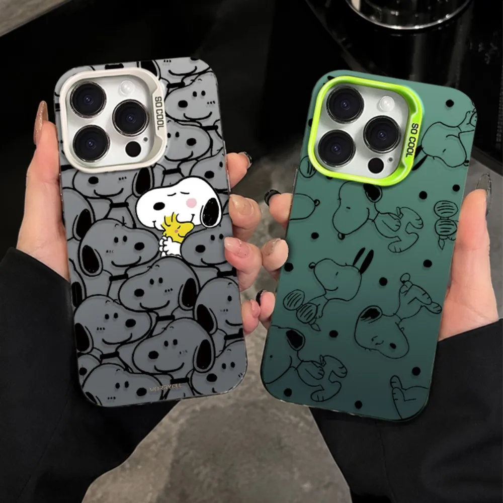 Handyhülle für iPhone 18 17 17e 16e 16 15 14 13 12 11 mini Pro Max Air Plus Sturzsichere Matte Hülle Anime SnoopyS Niedlicher Welpe Hot – Detail 1