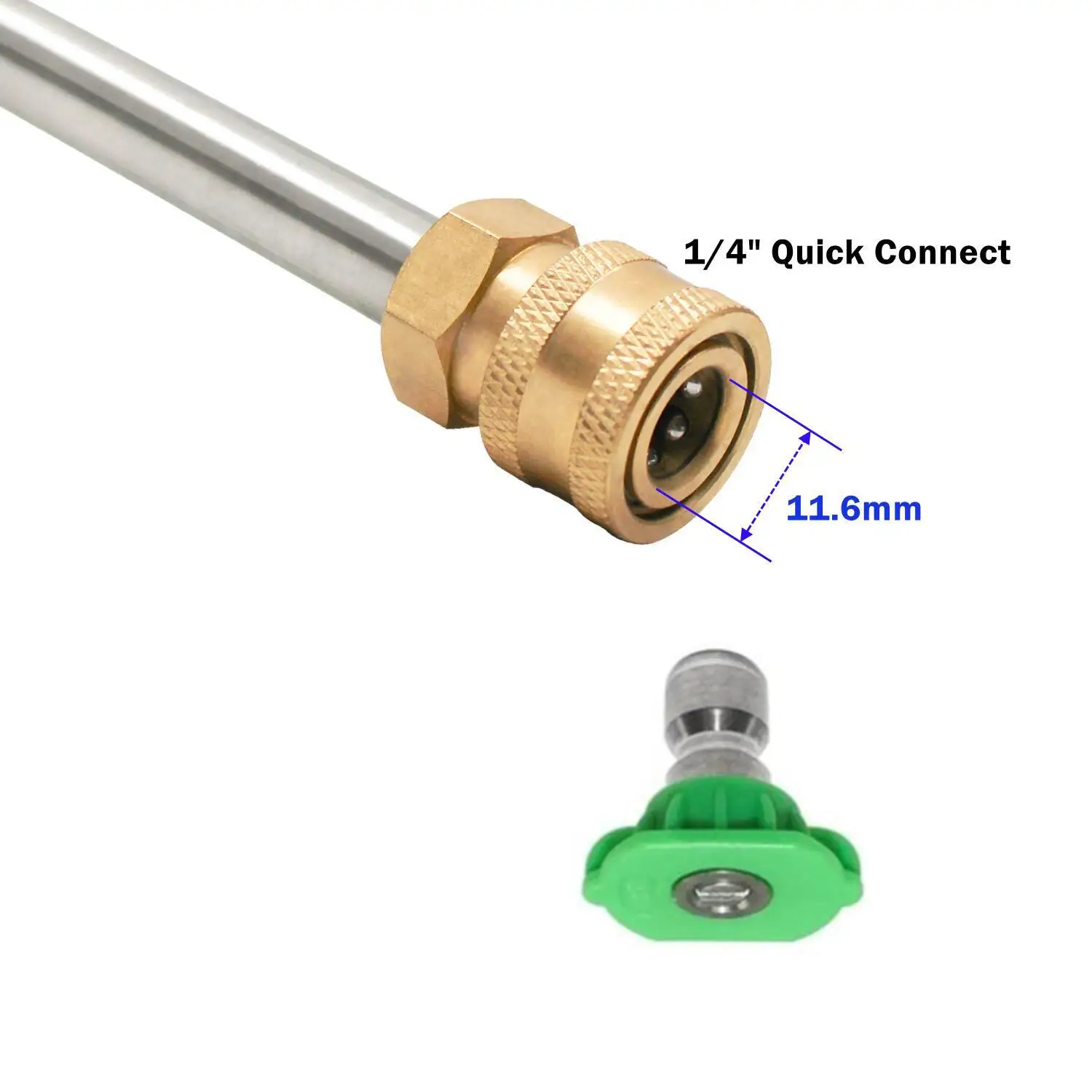 5 قطعة جهاز تنظيف يعمل بالضغط العالي فوهة البخاخ تلميح فوهة مع 1/4 "الاتصال السريع 0 15 25 40 درجة المياه النفاثة #3
