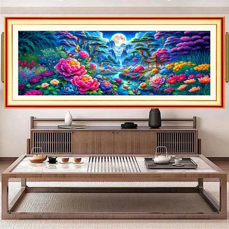 9ct 265x90cm Beautiful scenery Embroidery DIY Chinese Style Printed Kits Cross Stitch Needlework Set Home Decor Crafts