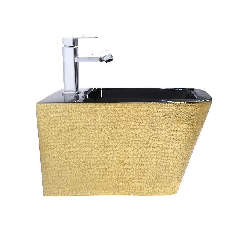 세라믹 금도금 비데 욕실 벽걸이형 비데 블랙 골드 럭셔리 컬러