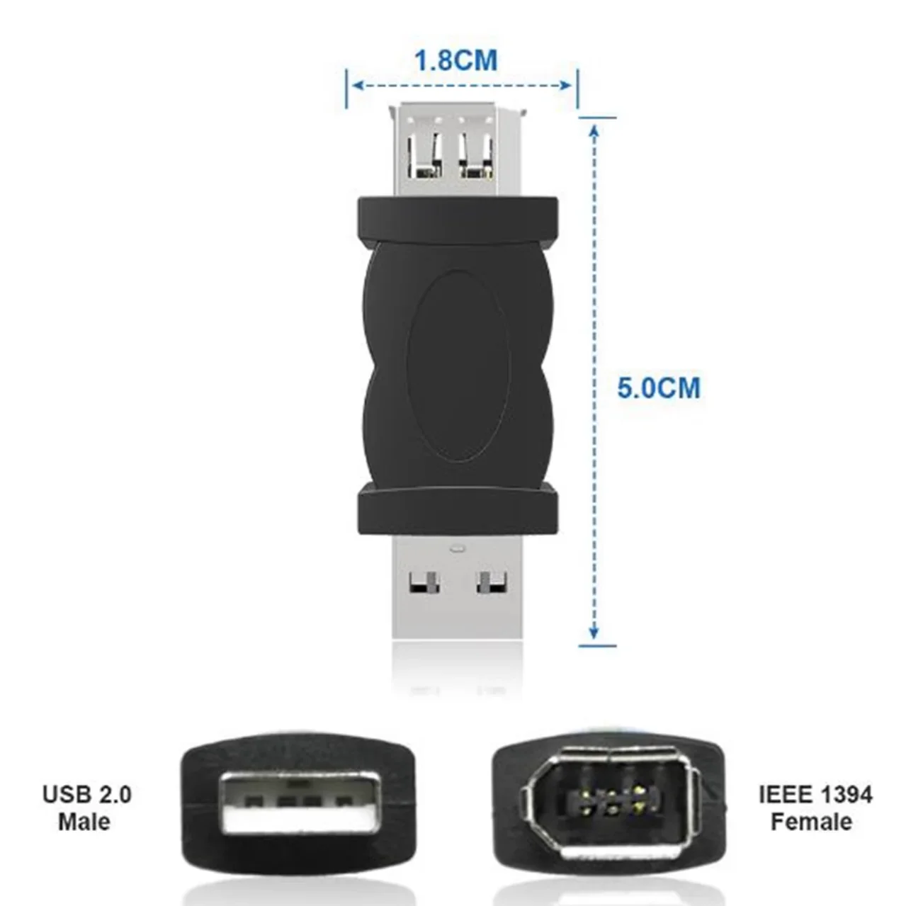Firewire IEEE 1394 6Pin أنثى 9pin إلى 6pin USB 2.0 ذكر محول كاميرا الهواتف المحمولة مشغل MP3 الماسح الضوئي محول محول