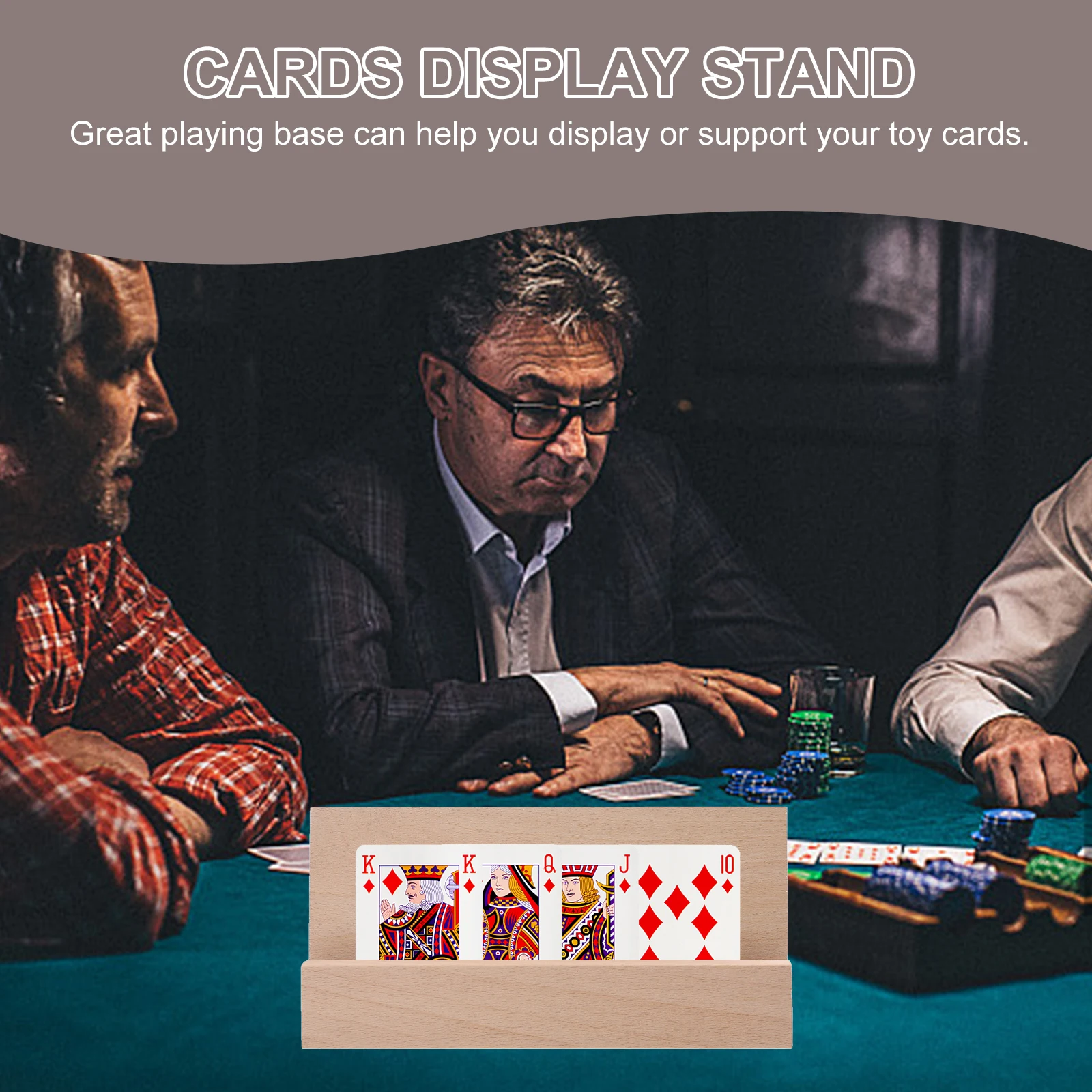 

1Pcs Wooden Cards Base Solid Wood Calendar Holder for Card Display Stands Game Accessories Room Home Office Decor Fashion Craft