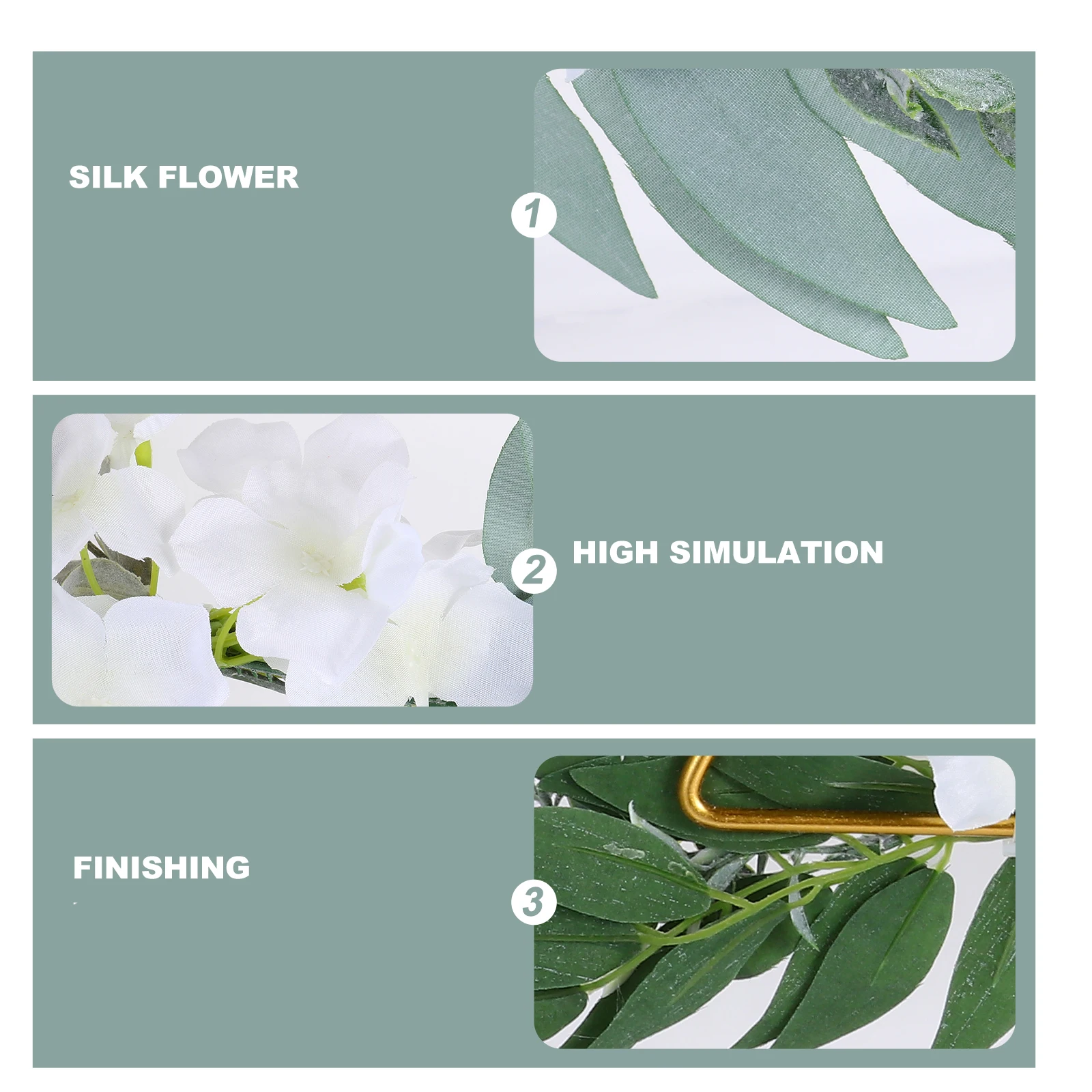 

Artificial Flower Simulation Garland Elegant Wedding Floral Wreath Perfect Home Party Banquet Hanging Door Pendant Wall