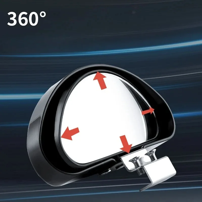 2Pcs Universal Car Mirror 360 Degree Adjustable Wide Angle Side Rear Mirrors Blind Spot Snap Parking Auxiliary Rear View Mirror