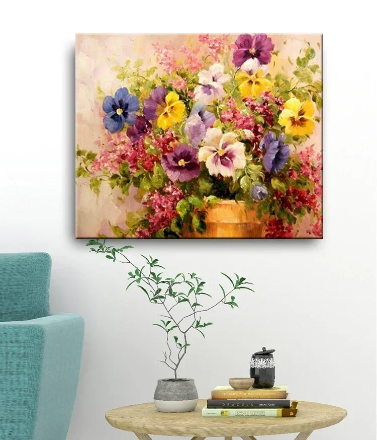 132842 Paint By Numbers For Adults Children DIY HandPainted Oil Painting Flowers Picture Paint