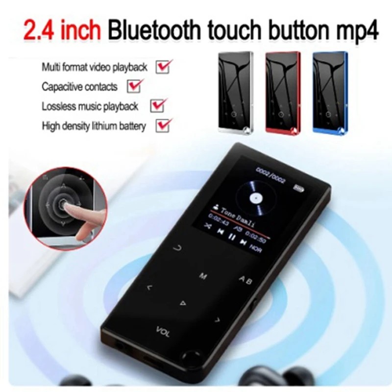 Bluetooth 5.0 Lossless MP3 Music Player Hifi Portable Audio Walkman With FM/Ebook/Recorder/MP4 Video Player