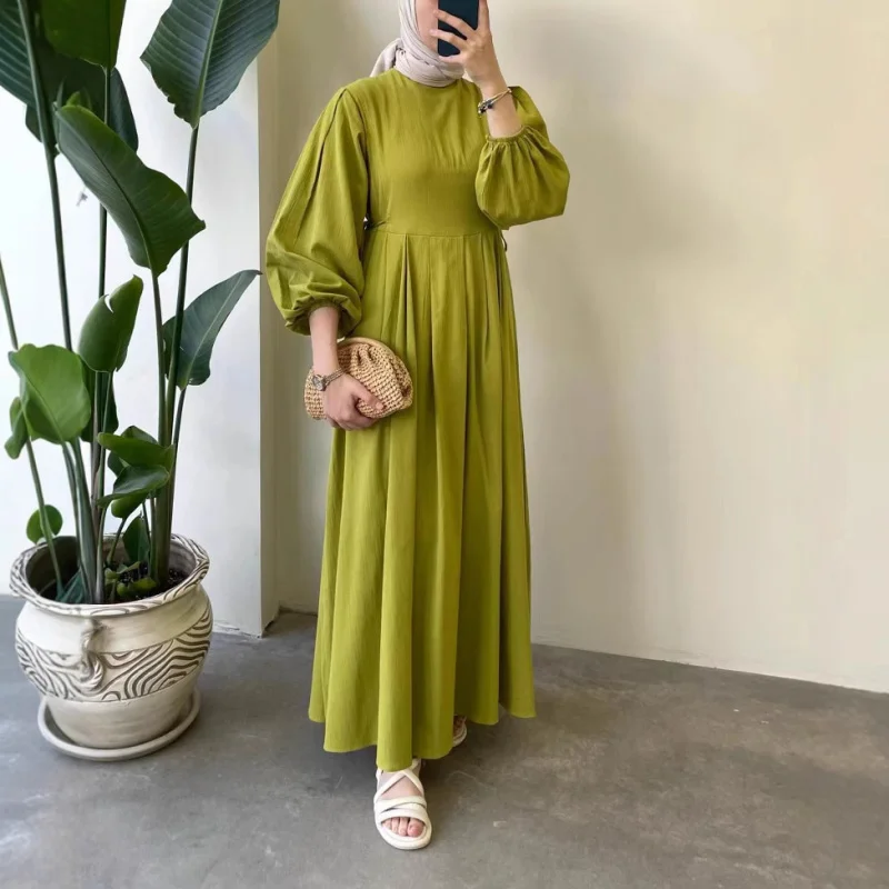 

2025Best-Selling New Type New Women's Style Solid Color Lace-up Fashion Long Dress