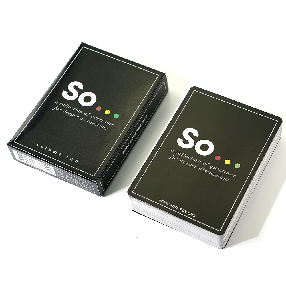 So Cards Deep Conversation Starters Card Game for All Occasions Volume Two 52 Question Cards