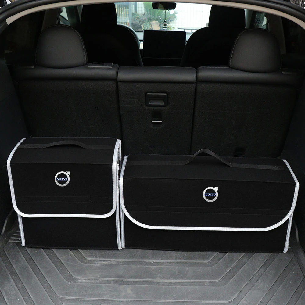 Car Soft Felt Storage Bag Organizer Cars Foldable Trunk Car Accessories For Volvo S60 V40 V50 V60 Xc60 Xc90 Fh S40 Xc70 C30 S80