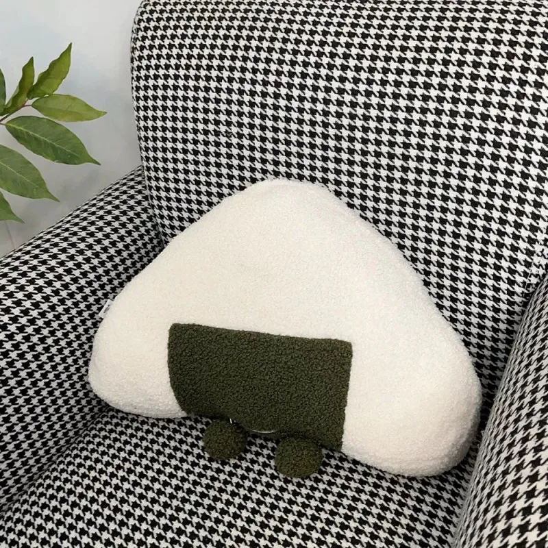 Funny Rice Ball Throw Pillow Kawaii Soft Japanese Sushi Cushion Stuffed Plush Toy Cute Ball Doll Dumpling Coin Crossbody Bag Gif