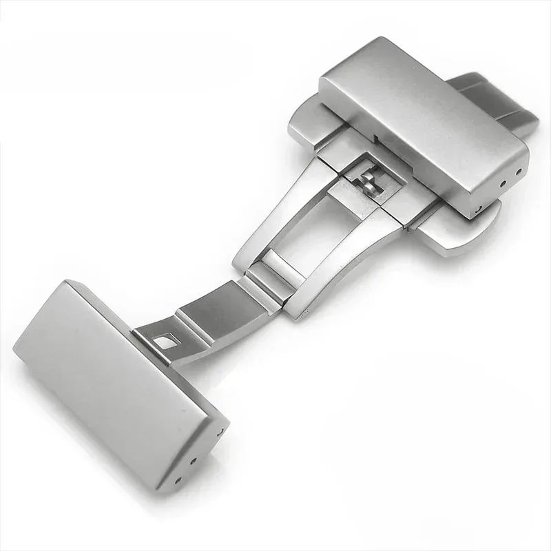 16mm 18mm 20mm 22mm 316L Stainless Steel Butterfly Buckle Double Press Buckle for Leather Strap Metal Clasp Turtle Back Buckle