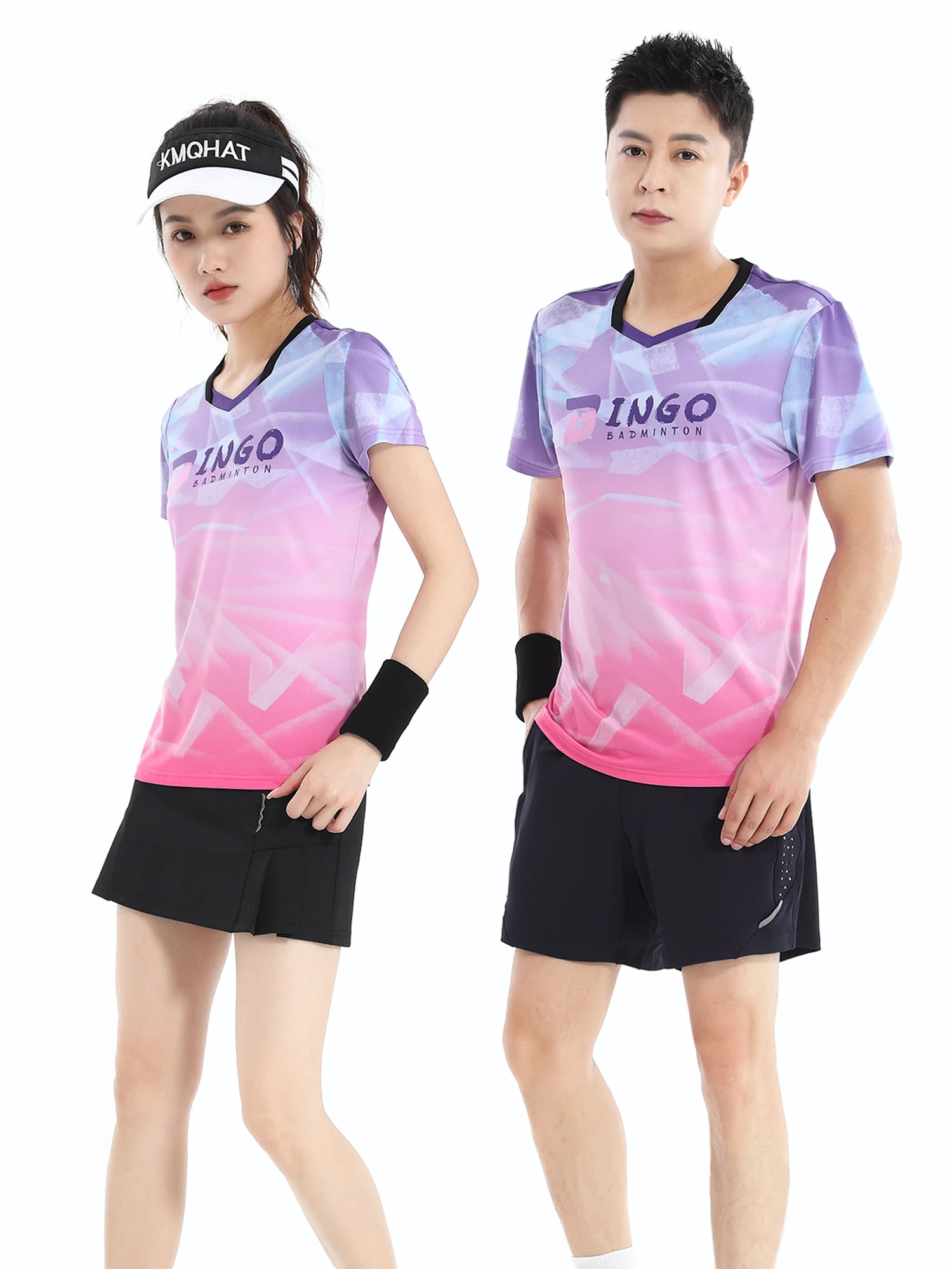 Badminton Training Couple Shirts Breathable Volleyball Short Sleeve Women Sportswear Tennis Quick Dry Gym Men Outwork Skirt