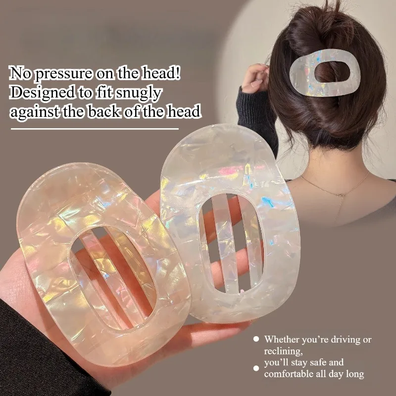 

Anti-knock safety curved hair clip, flat duckbill clip, stylish hair accessory for the nape of the neck