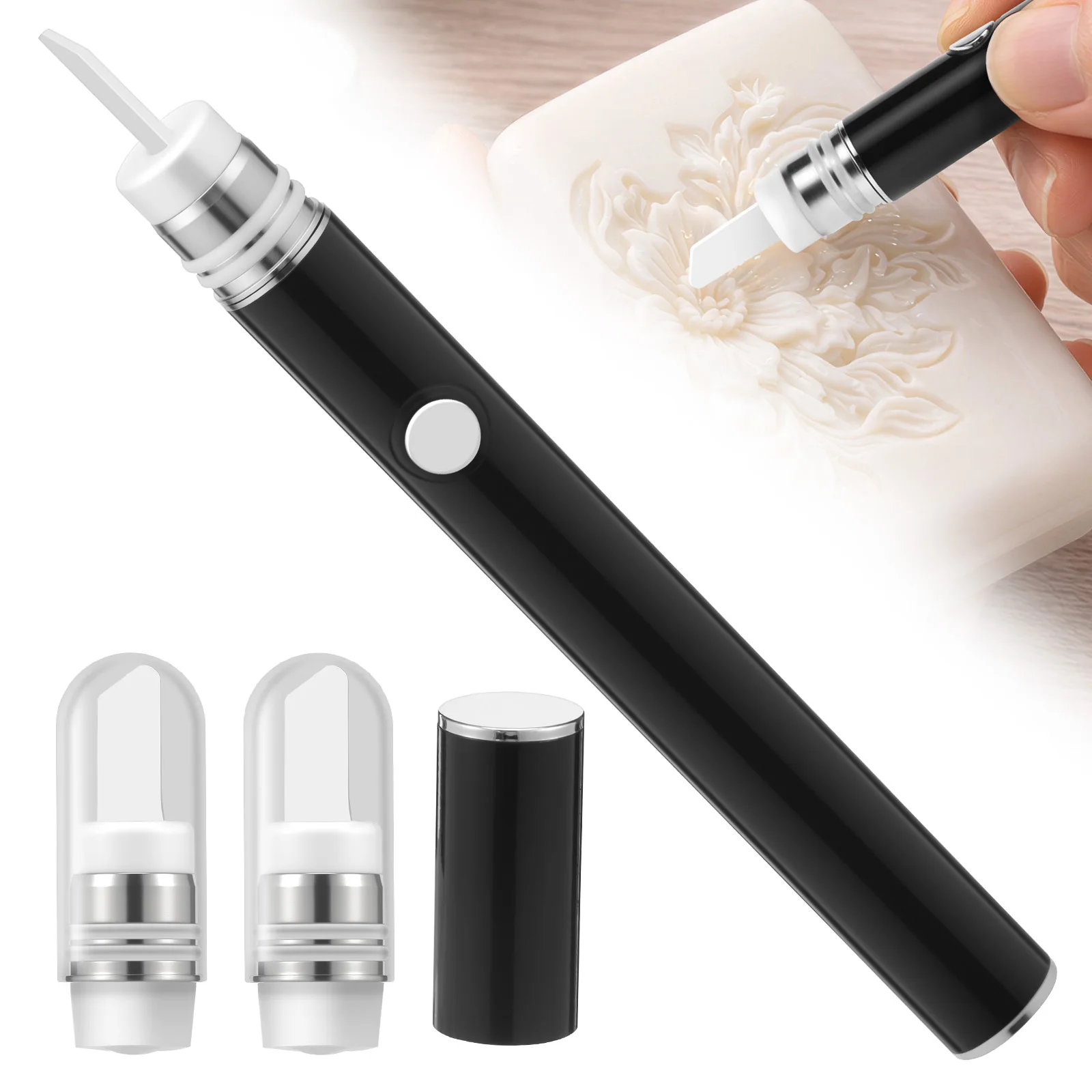 

1 шт. керамический термонож, многофункциональный электрический термонож с керамическим лезвием, портативный нож для горячей резки пластика и концентратов