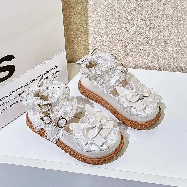 

Children's Leather Shoes Spring And Autumn New Fashion Bow Girls' Princess Shoes Soft Soled Anti Slip Baby Kid's Casual Shoes