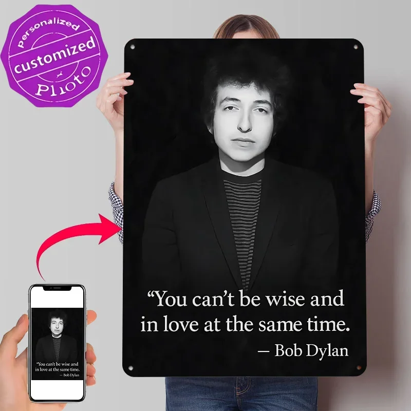 Bob Dylan / Ae22 Poster Retro 3D Printed Metal Signs Customized Wall Hanging Gift for Decor Luxury Decoration Home Decor Items