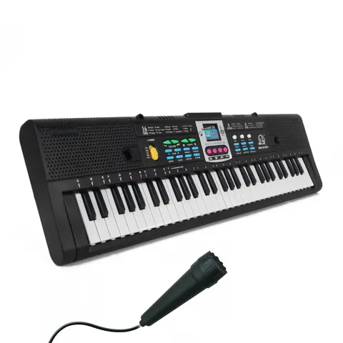 61 Keys Digital Music Electronic Keyboard Kids Multifunctional Electric Piano for Piano Student with Microphone Function