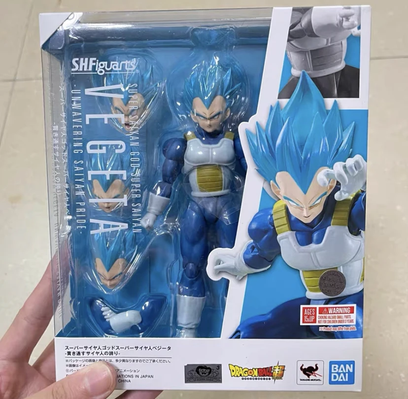 100% Original Bandai Sh Figuarts Shf Dragon Ball Vegeta Blue Hair Action Figures Anime Model Toys Figura Collection Toys Gifts