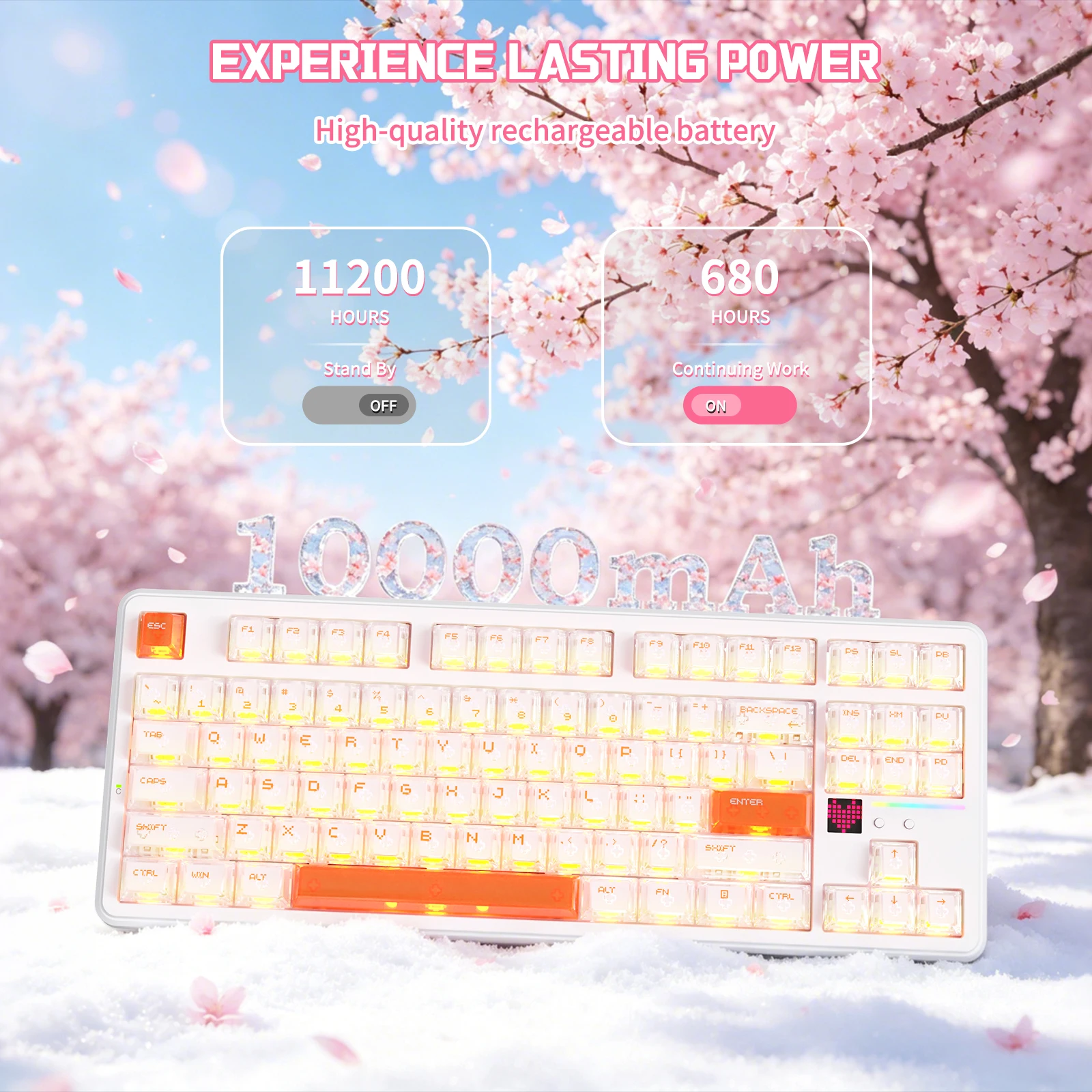 ATTACK SHARK X87 ULTRA Tri-Mode Mechanical Gaming Keyboard 87 Keys Bluetooth 2.4G Wireless 8K RGB Gasket Hot Swappable 10000MAH