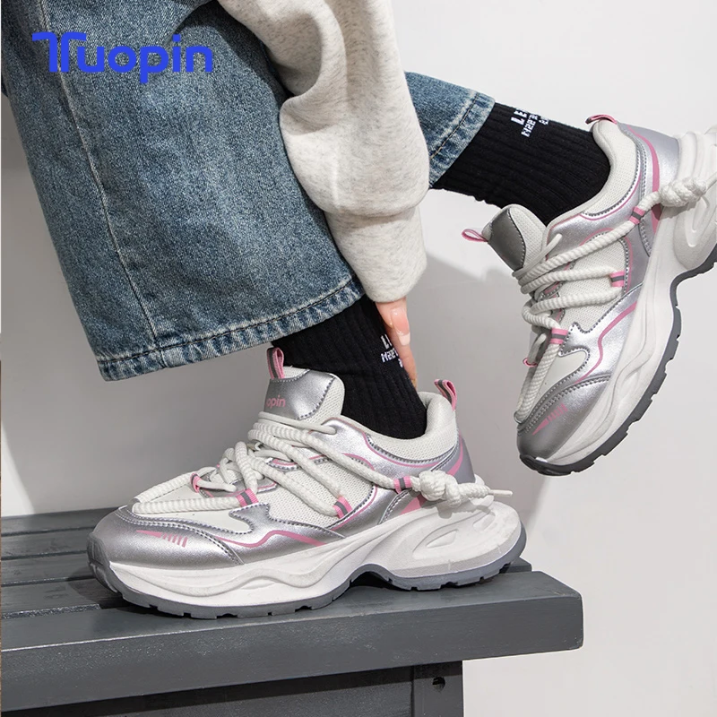 TuoPin New daddy shoes women's shoes explosion platform shoes increase light popular casual sports shoes