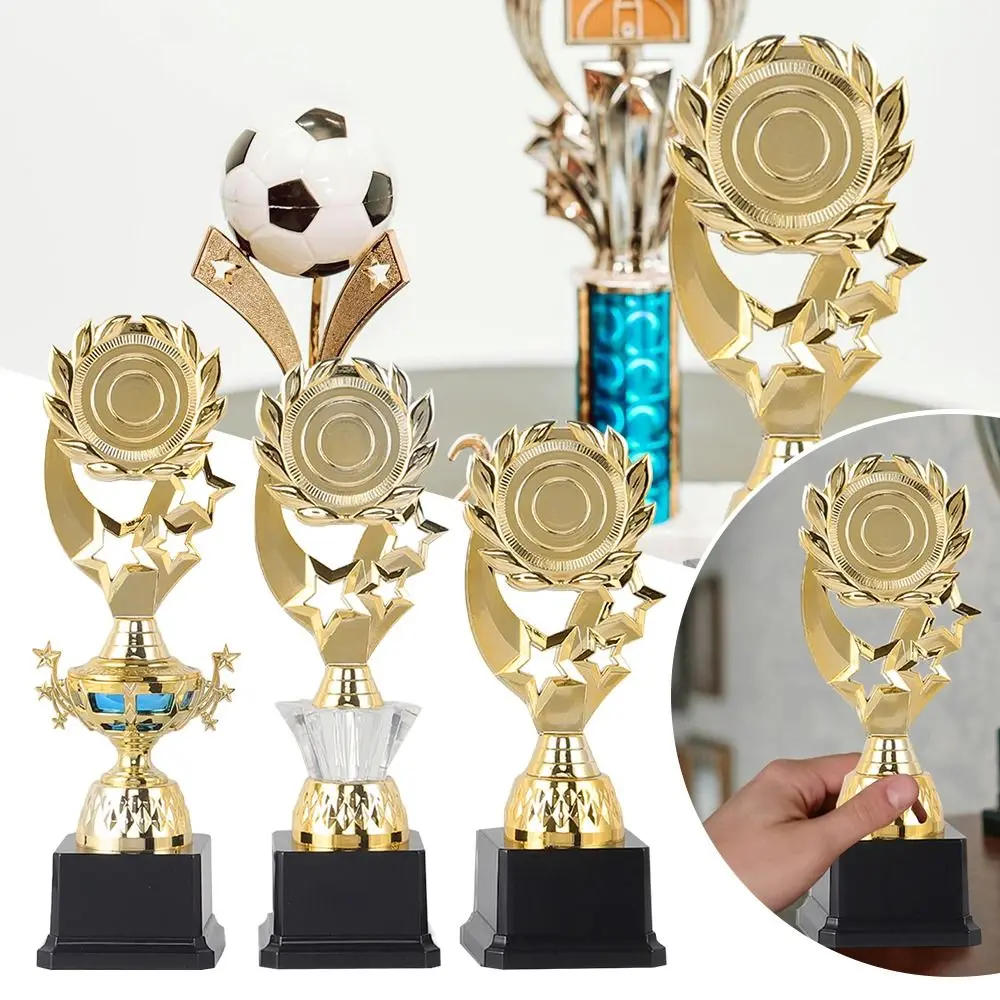 

Golden Award Trophy Plastic Star Small Gold Statue School Rewarding Supply Singing Dancing Competition Winner Award Trophy Toy