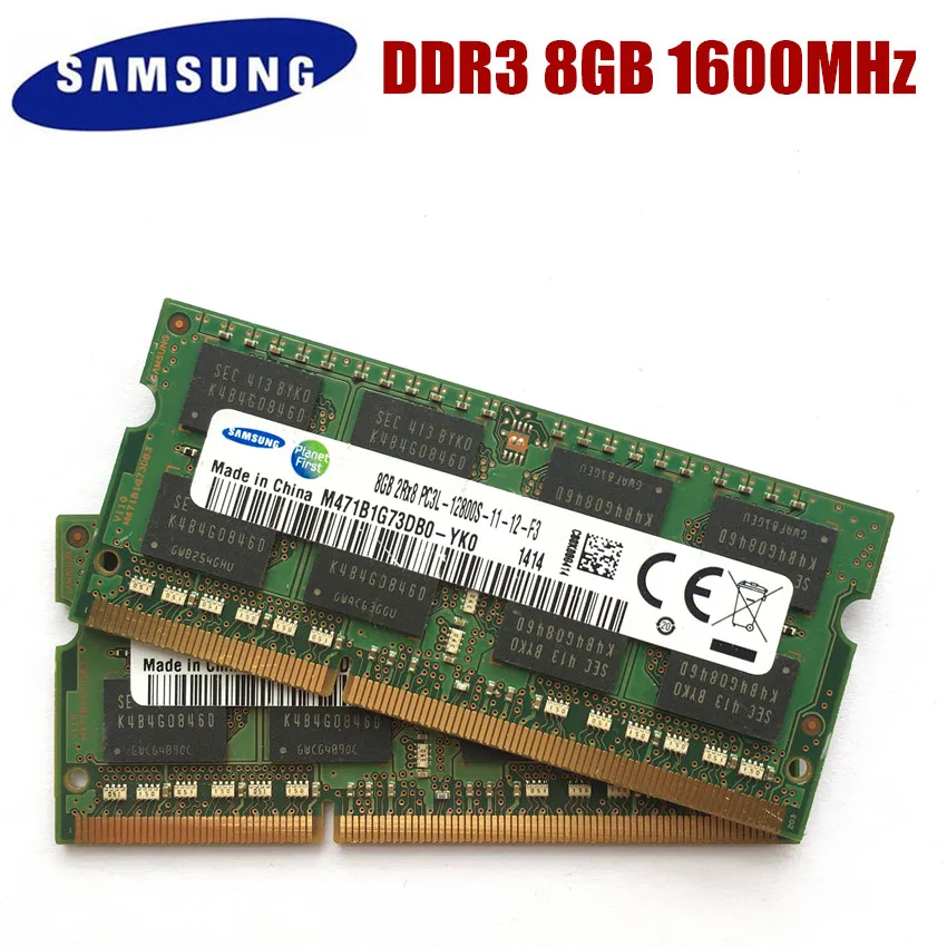 Samsung Laptop Ram DDR2 667MHz 800MHz DDR3 4GB 8GB 1066 1333 1600 1866MHz DDR3L 1.35V 1.5V SODIMM 204pin Memory For Notebook