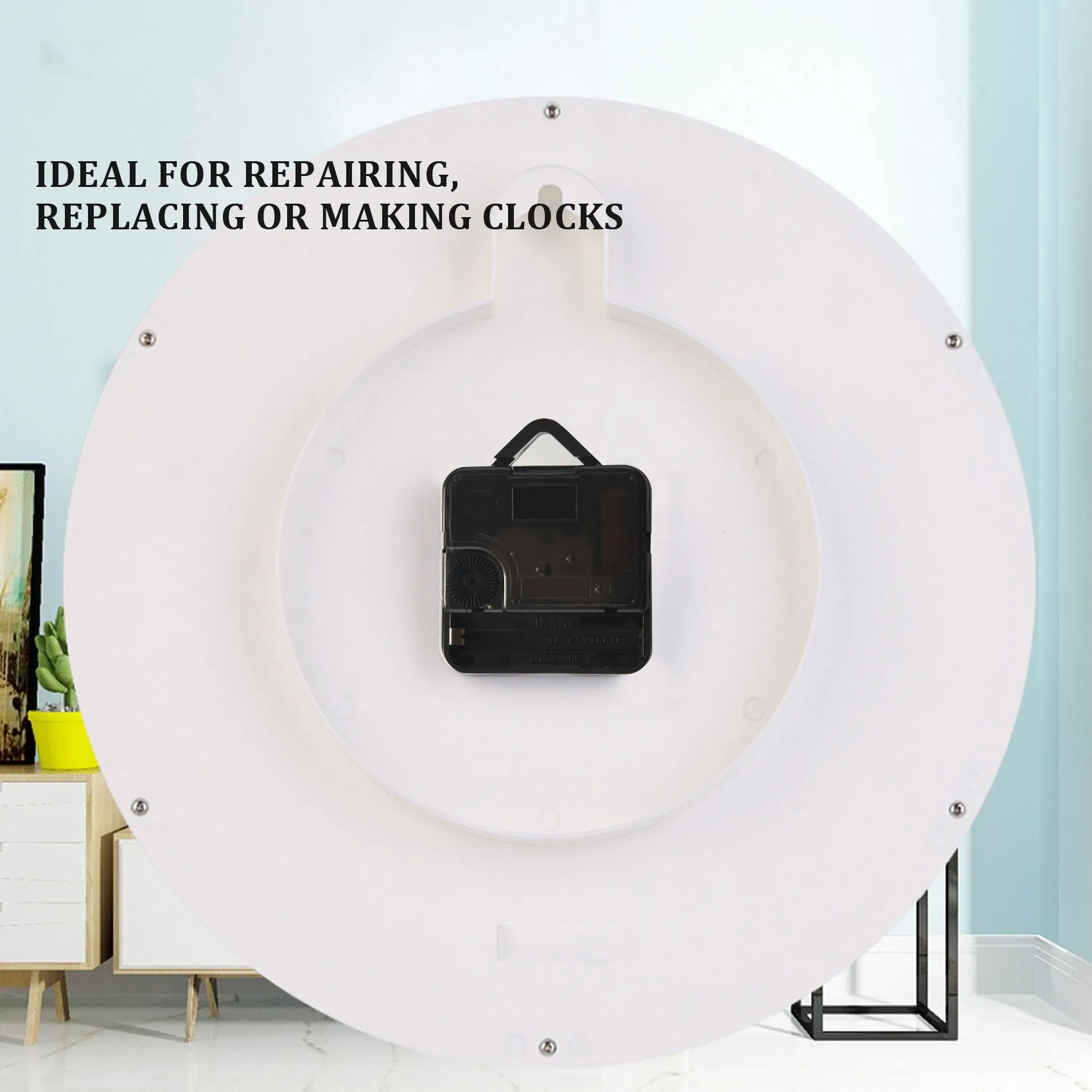 Mécanisme de mouvement d'horloge à quartz, pièces de réparation bricolage, aiguilles blanches