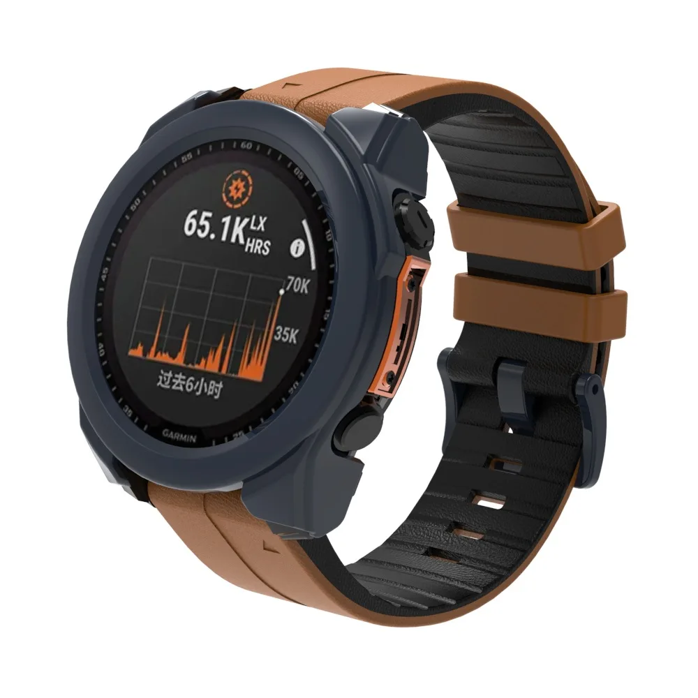 Pelindung layar kaca cangkang tepi keras Film bingkai jam tangan pintar untuk Garmin Fenix 8 43mm 47mm 51mm Aksesori penutup pelindung