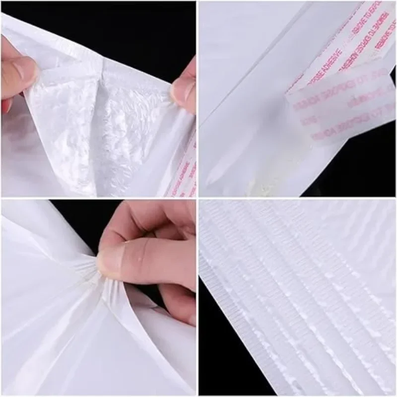 100/10PCS White Bubble Envelopes Bag Adhesive Waterproof Packaging Bags Mailers Shipping Envelope Storage Organizer Supplies