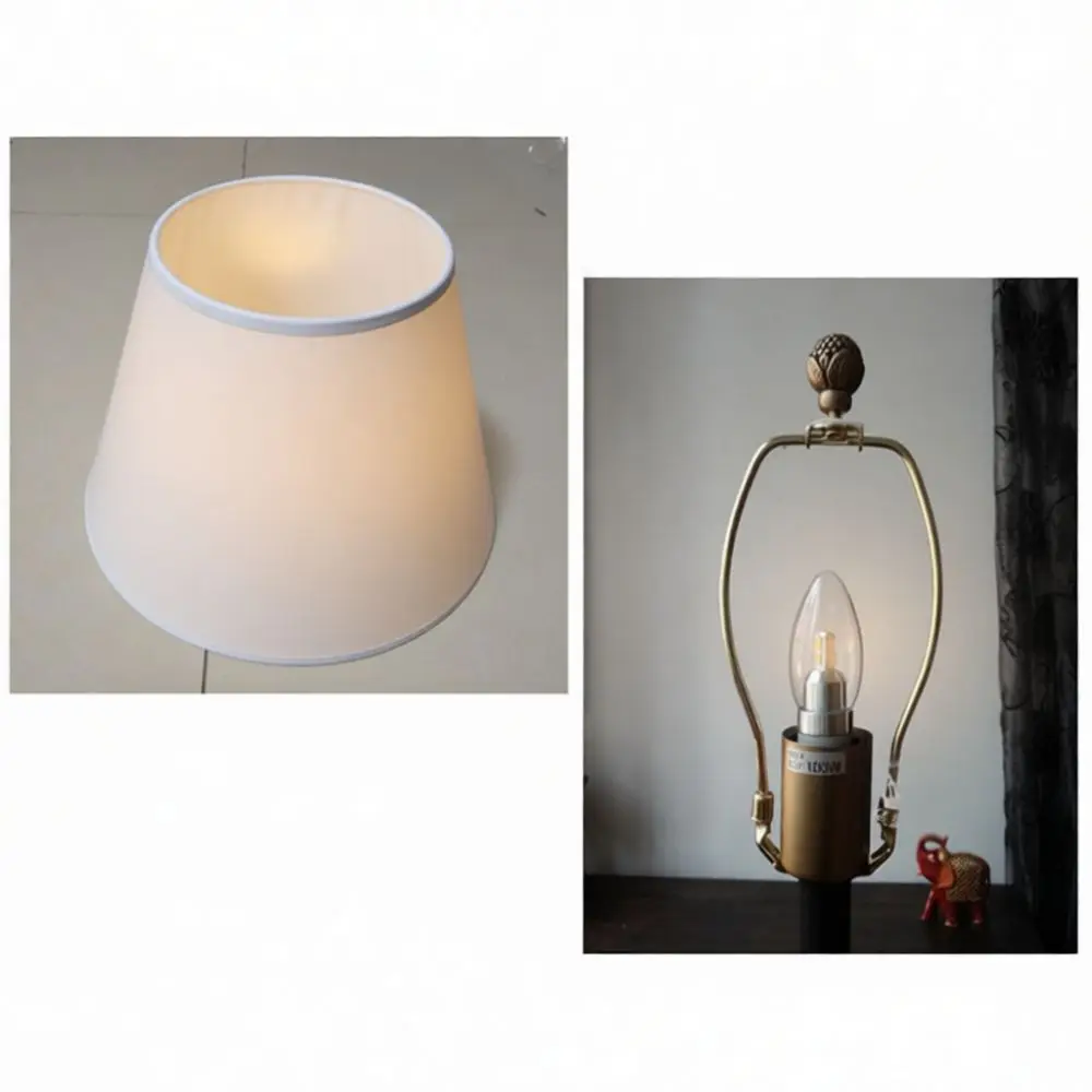 Replacement Cone Lamp Shade Fabric Light Cover For Floor Table Lamps American Style Retro Interior Decor Lighting Accessory Part