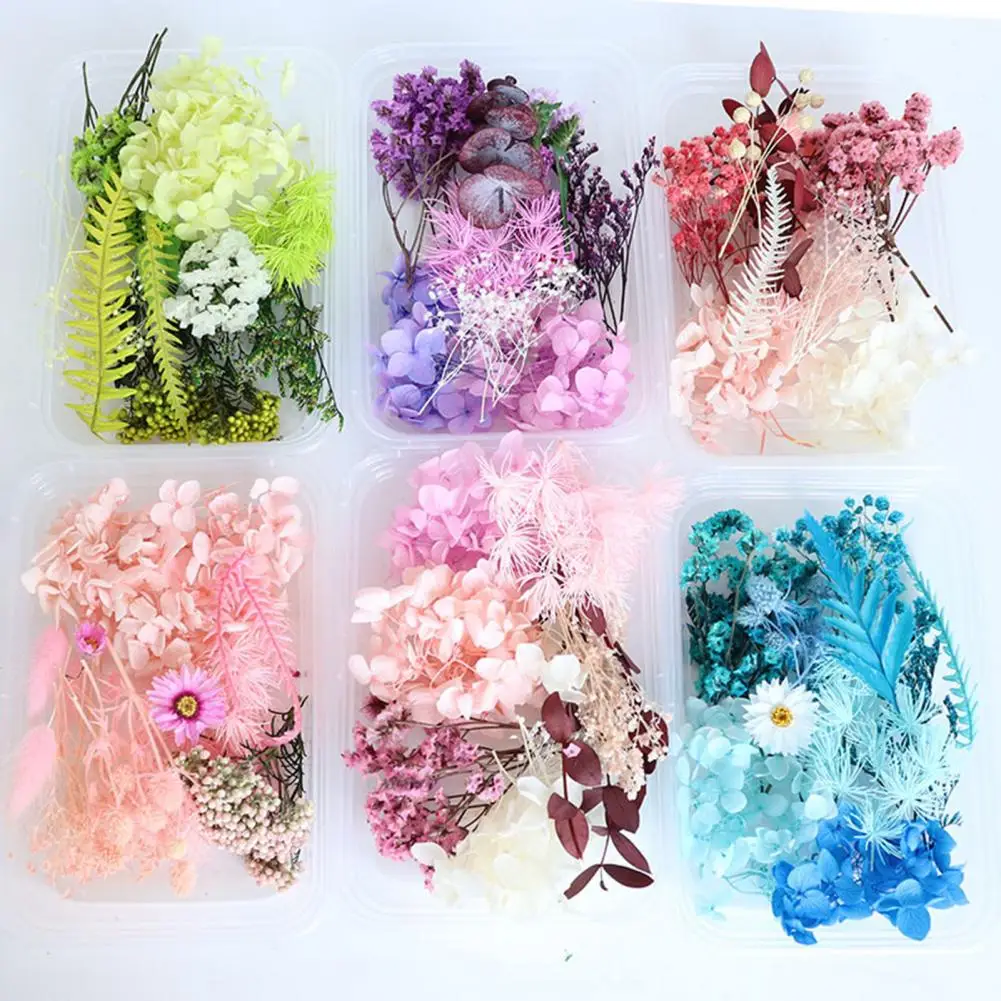 1 Box DIY Aromatherapy Candle Molds Dried Flowers Dry Plants Preserved Flower for Epoxy Resin Casting Mold Crafts Tools