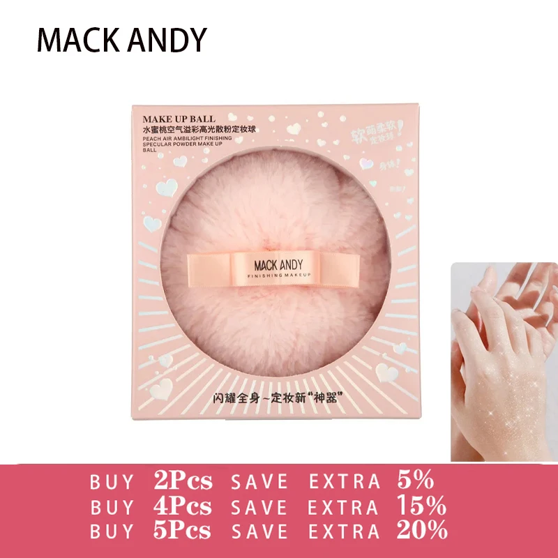 

MACK ANDY Highlighter Makeup Powder Puff Plush Ball Highlighter Loose Powder Setting Powder Oil-control Sponge Cosmetic Tools