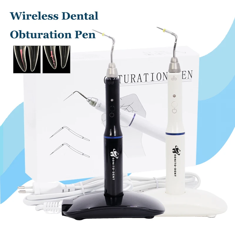Dental Cordless Gutta Percha Obturation System Endodontic Heated Pen 2Tips 3 Seconds Heating Rapid Root Canal Therapy Dentistry