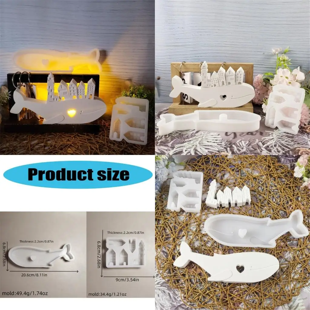 

Creative Whale House Display Ornament Mold For Unique DIY Homes Decors Projects