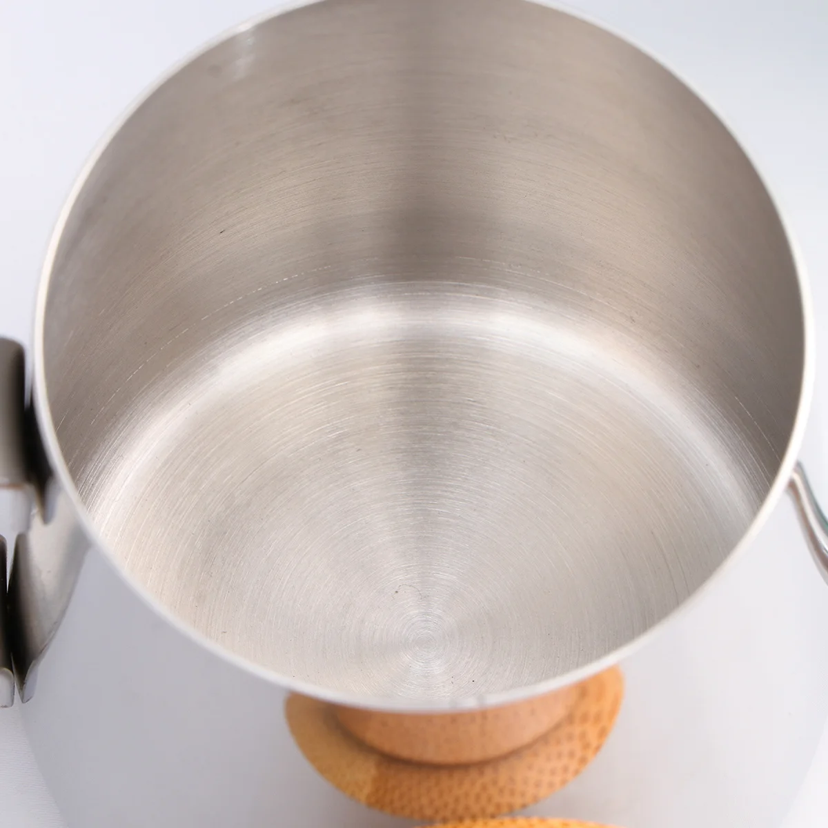 

350Ml Coffee Drip Pot Stainless Steel Handheld Kettle Wood Lid For Home Cafe Coffee Maker Tea Brewing Kitchen Bar Tool