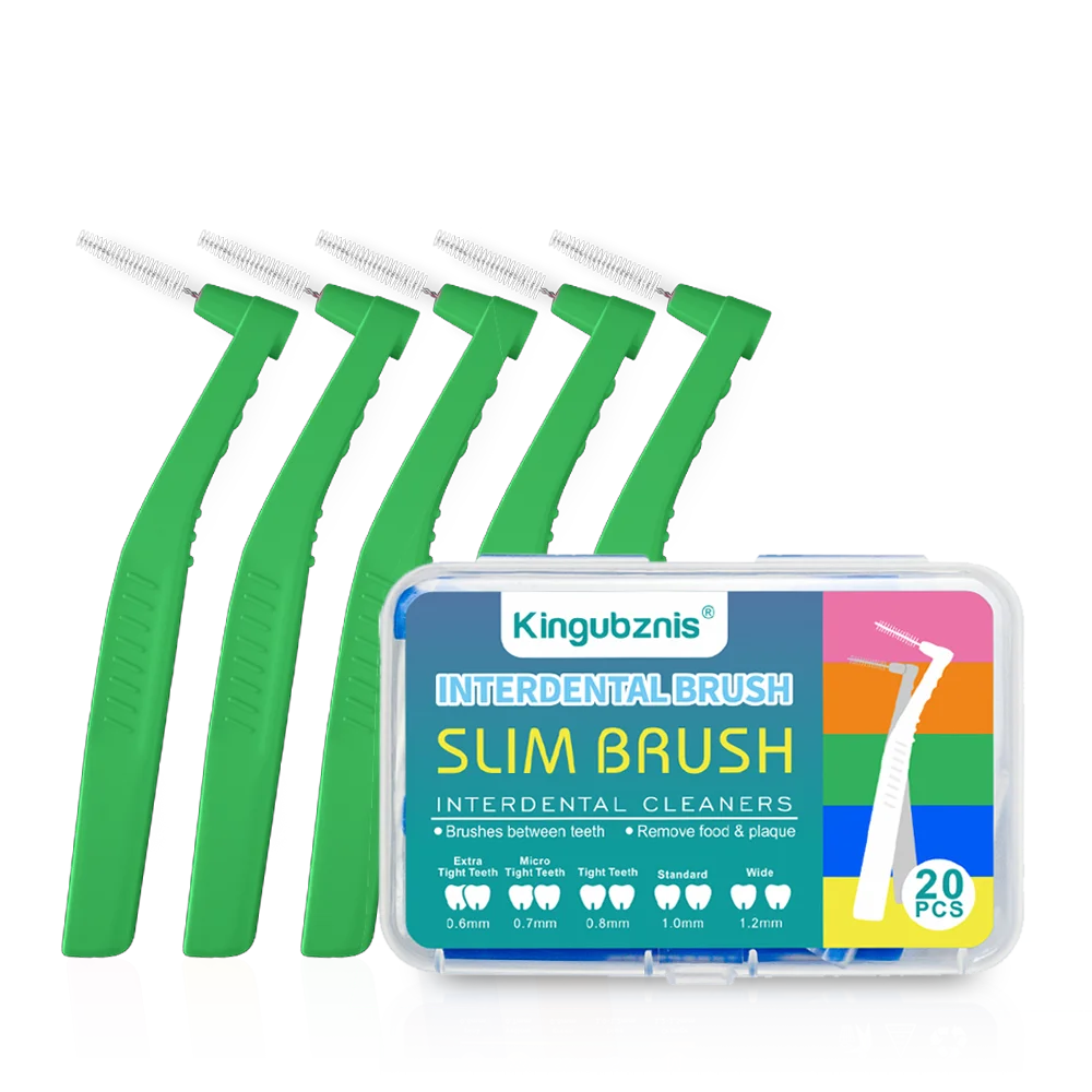Kingubznis 20pcs Rager Voor Tandheelkundige Orthodontie Schoon Tussen Tanden Schoonmaken Gereedschap Zachte Mini Borstel Met Stofkap