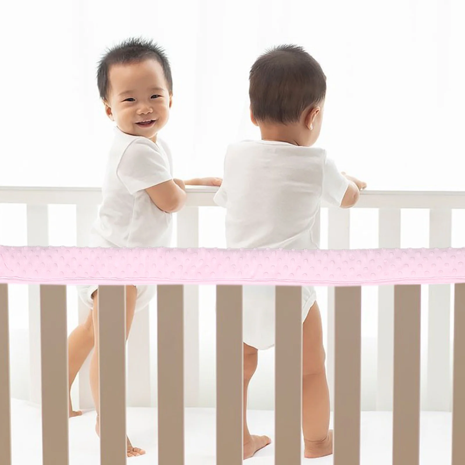 

1Set Baby Guardrail Soft Anti-Collision Cotton Cover Protective for Baby Bed Teething Protection Covers for Teething