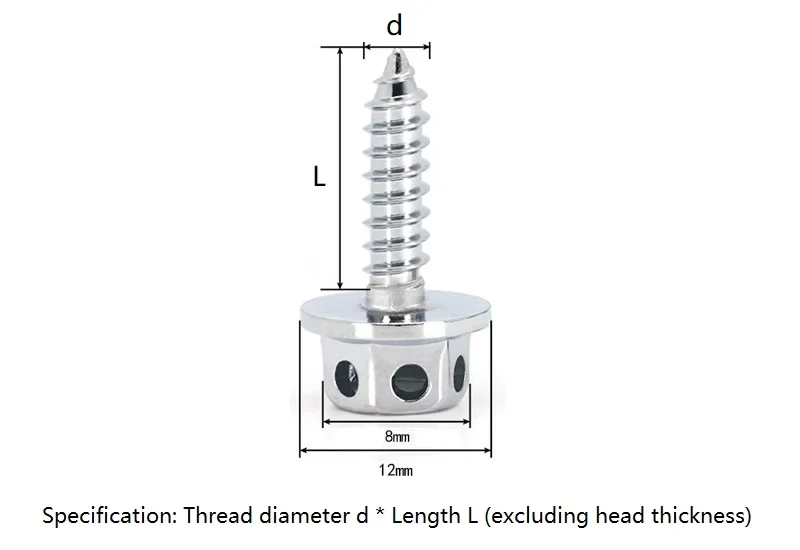 M4 M5 304 Stainless Steel Self Tapping Decorative Hollow Hexagonal Flange Screw for Motorcycle Fairing Car Trim Panel