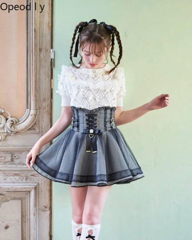 

Liz New Japanese Mass-produced High-waisted Thin Skirt Sweet and Cute Doll Lolita Versatile Fluffy A-line Skirt S-5XL
