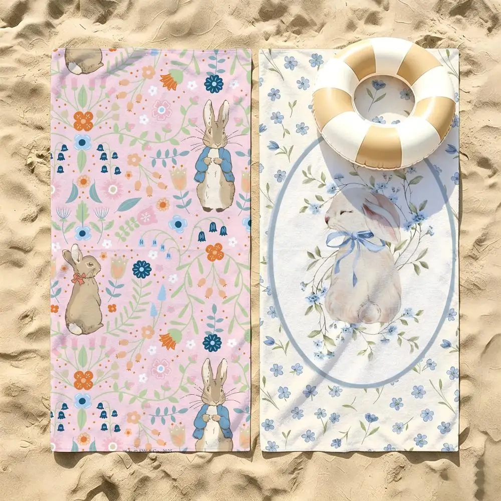 Character Peter Rabbit Towel Microfiber Beach Towel Quick Dry Absorbent Soft for Swimming Yoga Resort Travel Camping