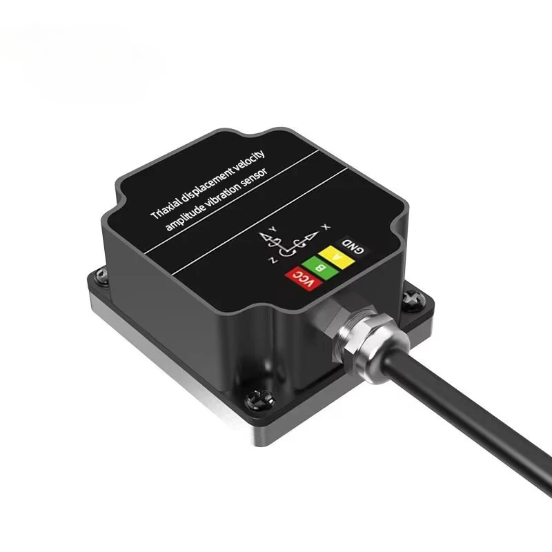 Triaxial Vibration Sensor RS485, Displacement Velocity Amplitude Detection, 9-36VDC for Motor Water Pump
