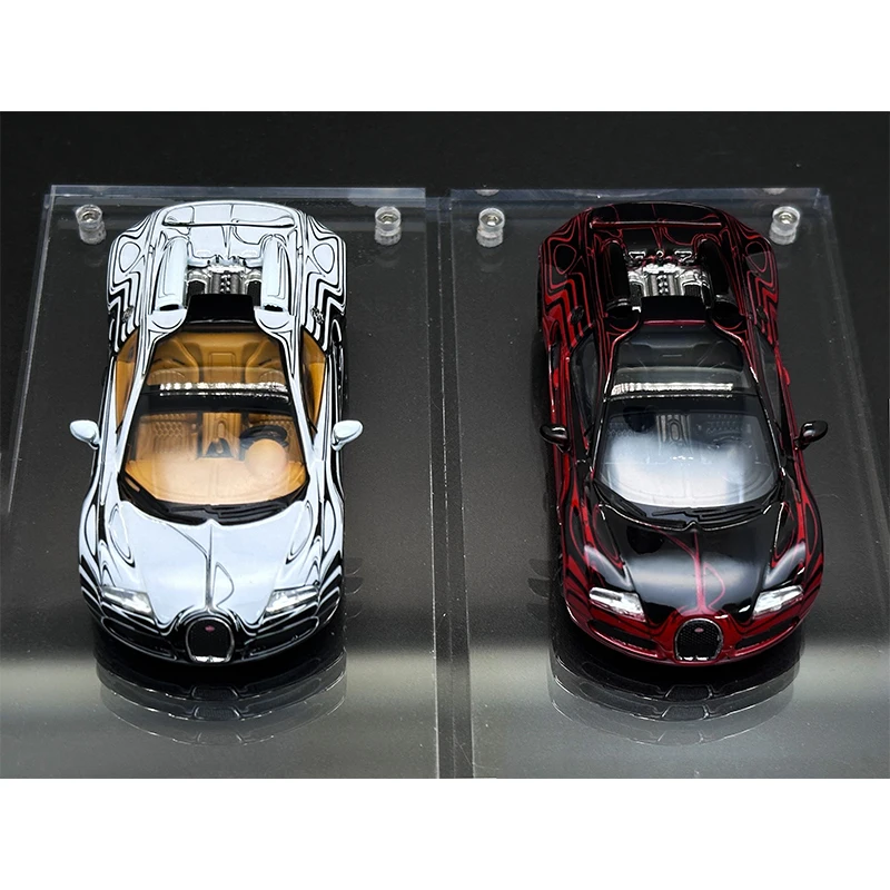 Mortal In Stock 1:64 Veyron Ceramic Pattern Diecast Diorama Car Model Collection Miniature Toy