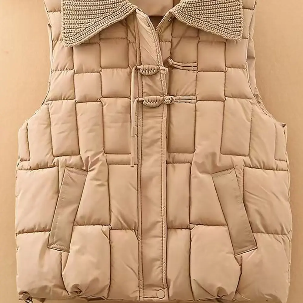 

Повседневный жилет с круглым вырезом, модный женский топ без украшений, удобный крой для различных случаев