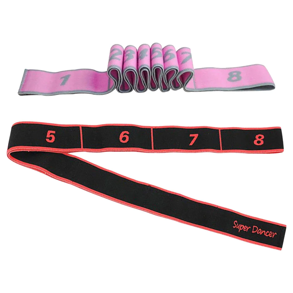 2 Stück elastische professionelle Dehnungs-Widerstandsbänder für Fitness-Übungen, Körperformung, Training, Übungsband