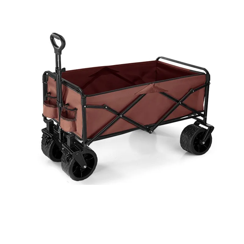 K-star Outdoor Camping Cart Children Can Lie Down Gathers Off-road Wheels Fold And Stall Small Cart 2024 New Hot Dropshipping