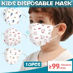 Kids Children's Baby Mask Disposable Face Mask Cartoon 4Ply Ear Loop