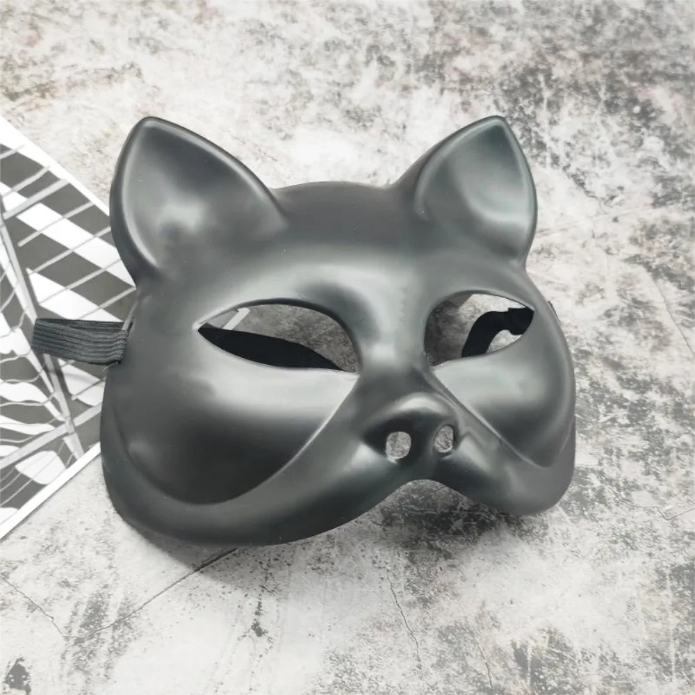 재미 있은 플라스틱 고양이 반 얼굴 마스크 애니메이션 마스크 의상 소품 코스프레 마스크 아이 마스크 코스프레 의상 할로윈 마스크 어린이